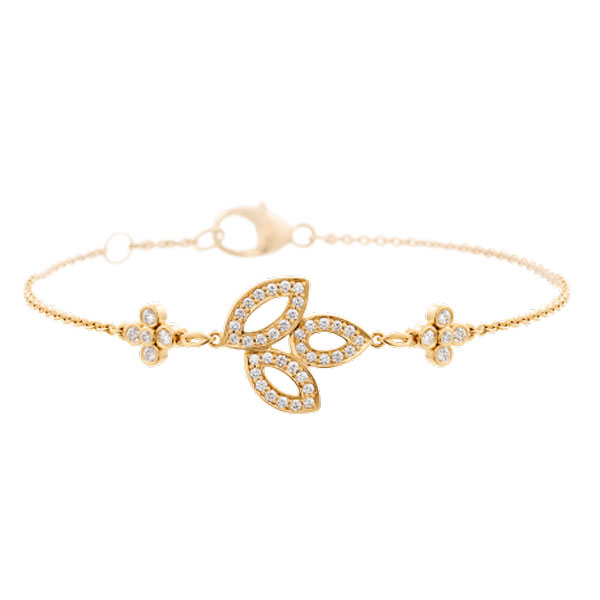 Lily Cluster Yellow Gold Bracelet